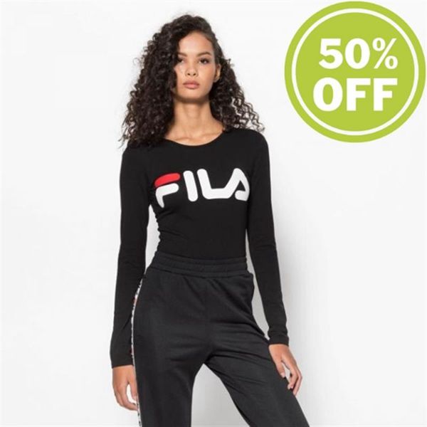 Tops Fila Mujer Negras - Yulia Body Backless Body - España 869710CBW